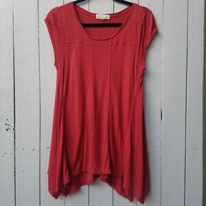 Pink Rose brand hot pink short sleeve swing top